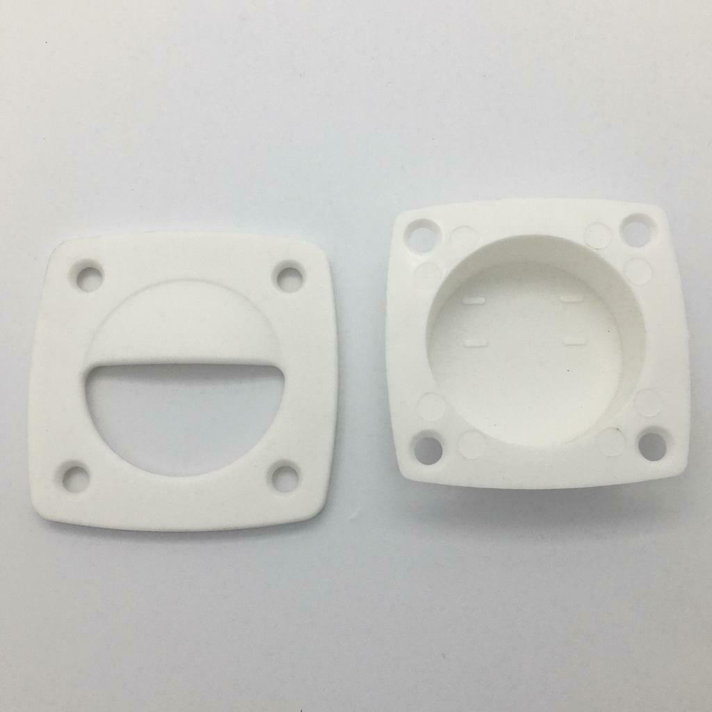 White Plastic Recessed Handle Pull 58x58mm for Marine Boat Yacht Cabin