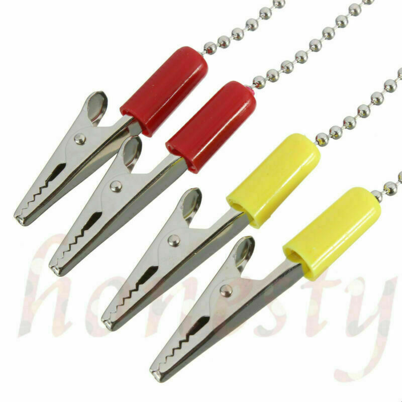 5pcs Napkin Holder Dental Lab Bib Crocodile Stainless Clip Flexible Ball Chain