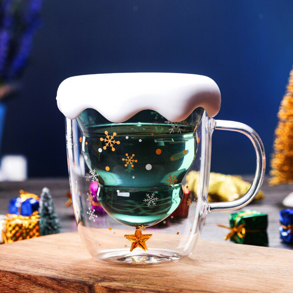Glass Mug and Handle Unbreakable Coffee Cup Glass Valentine's Day Xmas Gifts