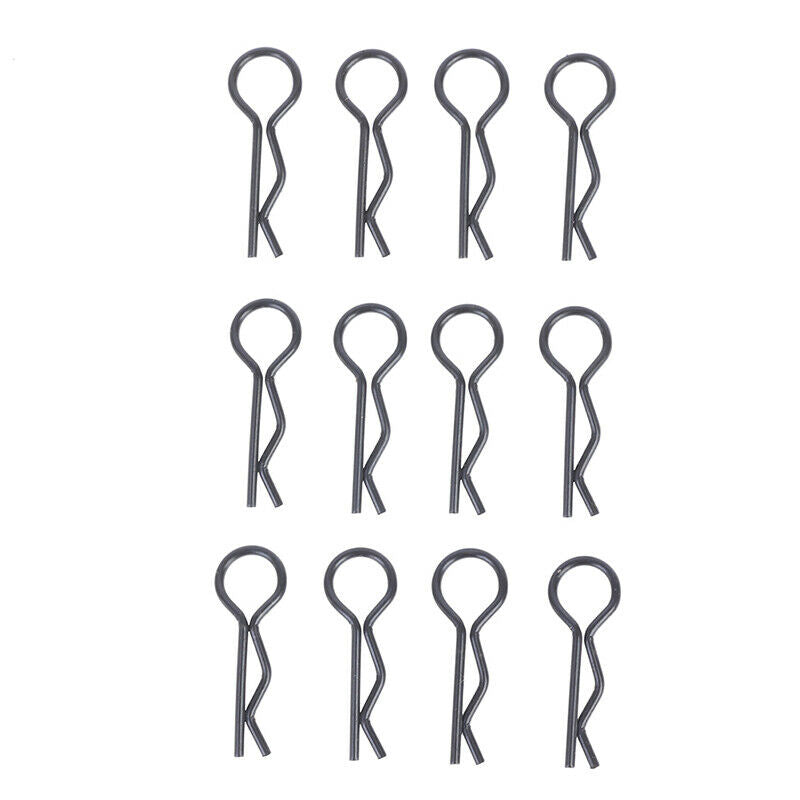 50x RC Car Black Metal Bodyshell Clips Pins R Shape for 1/10 RC Rock Craw.l8