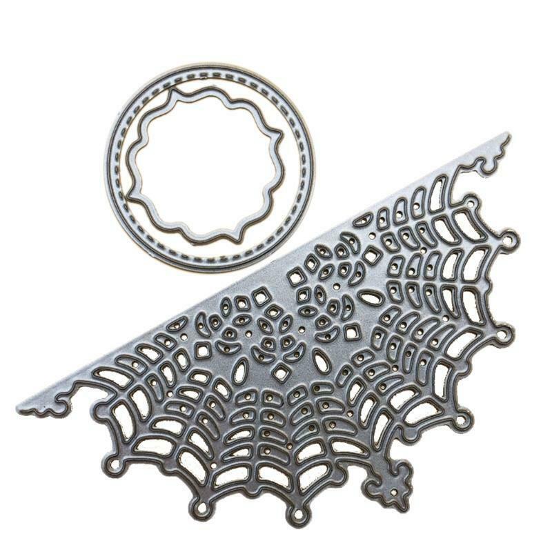 2pcs/set Halloween Castle Spider Web Metal Cutting Dies Stencil Scrapbooking DIY