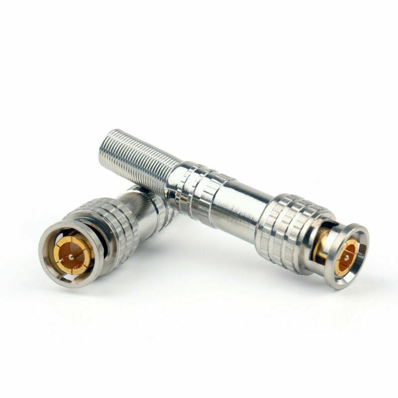 5 Pcs BNC Male Compression Adapter To Coaxial Video RG59 Cable CCTV Camers USA