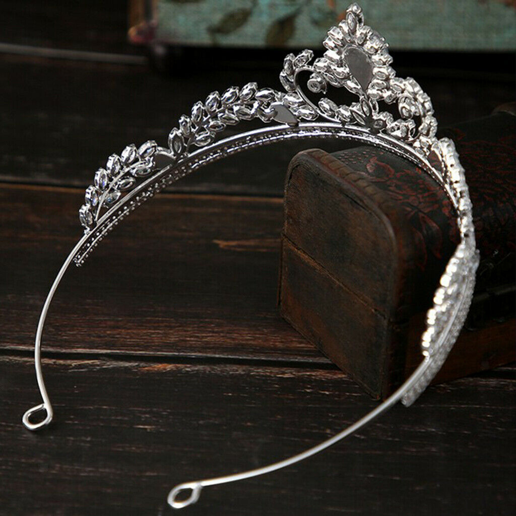 Bridal Rhinestones Tiara Princess Queen Crown Headband Wedding Birthday Prom
