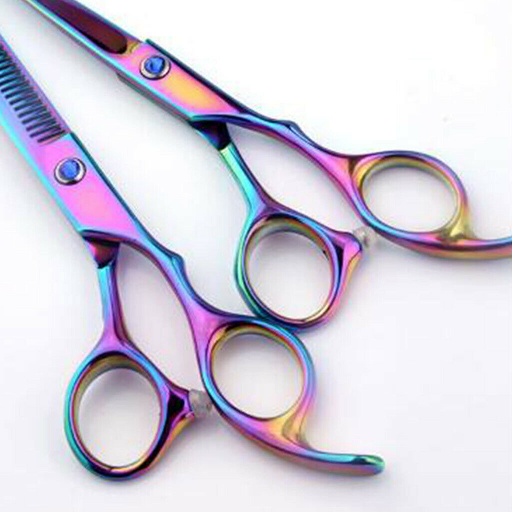 6-in-1 Beauty Hair Cutting Scissors Thinning Shears Comb with Storage Case
