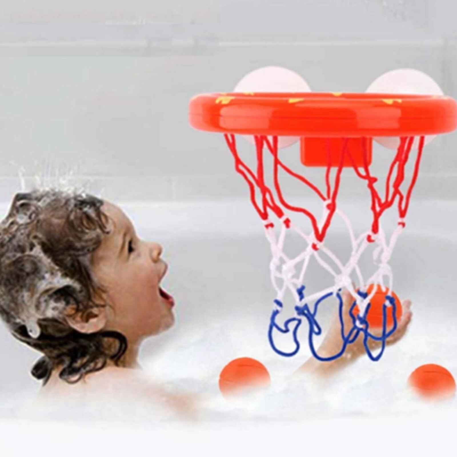 Kids Bath Toys Basketball Hoop & Ball Bathtub Water Play Set for Baby Girl Boy