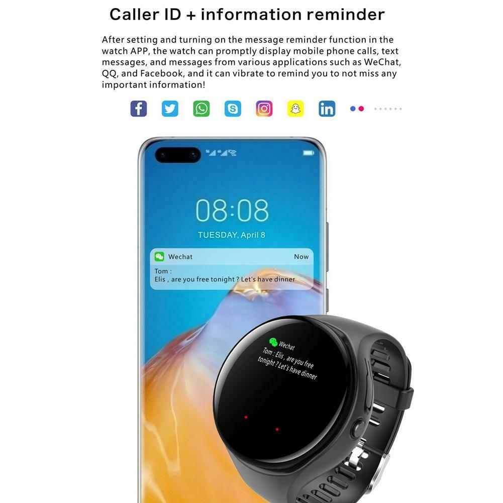 2 in 1 Smart Watch W/Earbuds Adjustable Bluetooth Headset Wireless Earphones Set