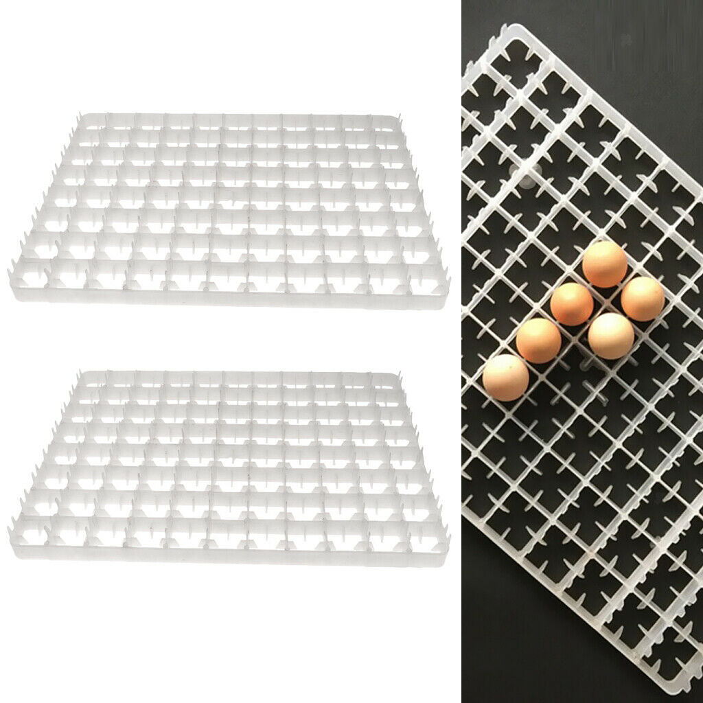 2 Pcs Hatcher 88-Chicken Eggs Tray for Duck Quail Automatic Incubator, 49x36x3cm