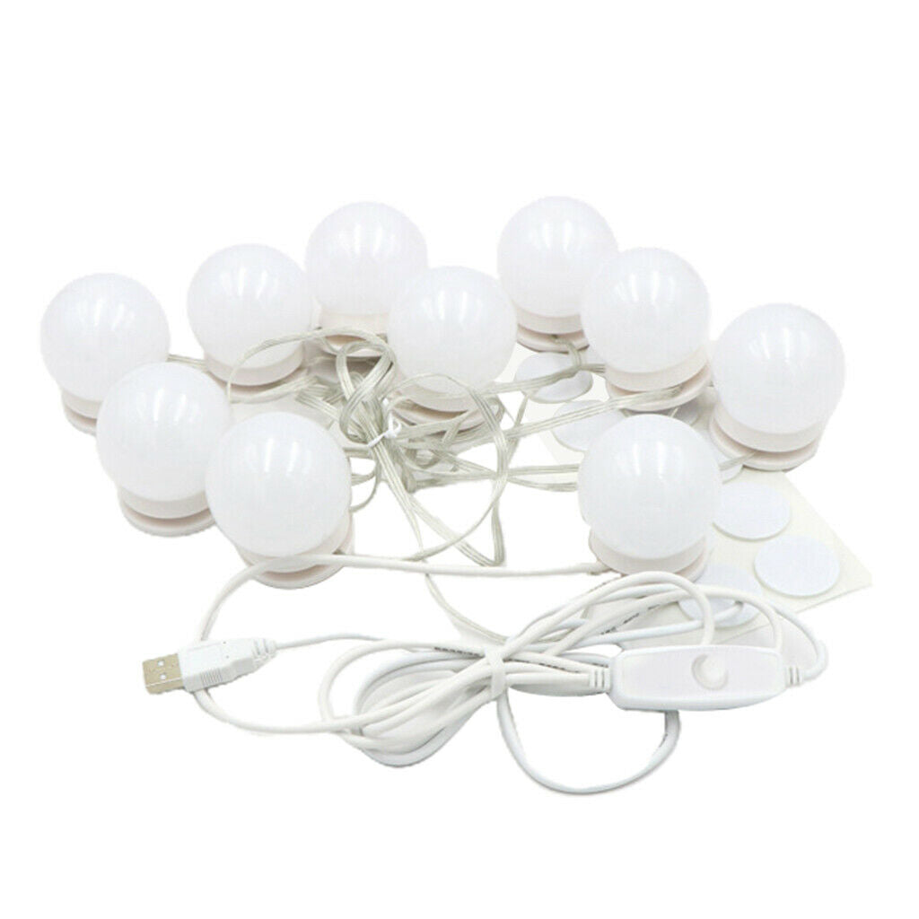 LED Vanity Lights Makeup Mirror Lighting Light Bulbs Lamp for Hotel White