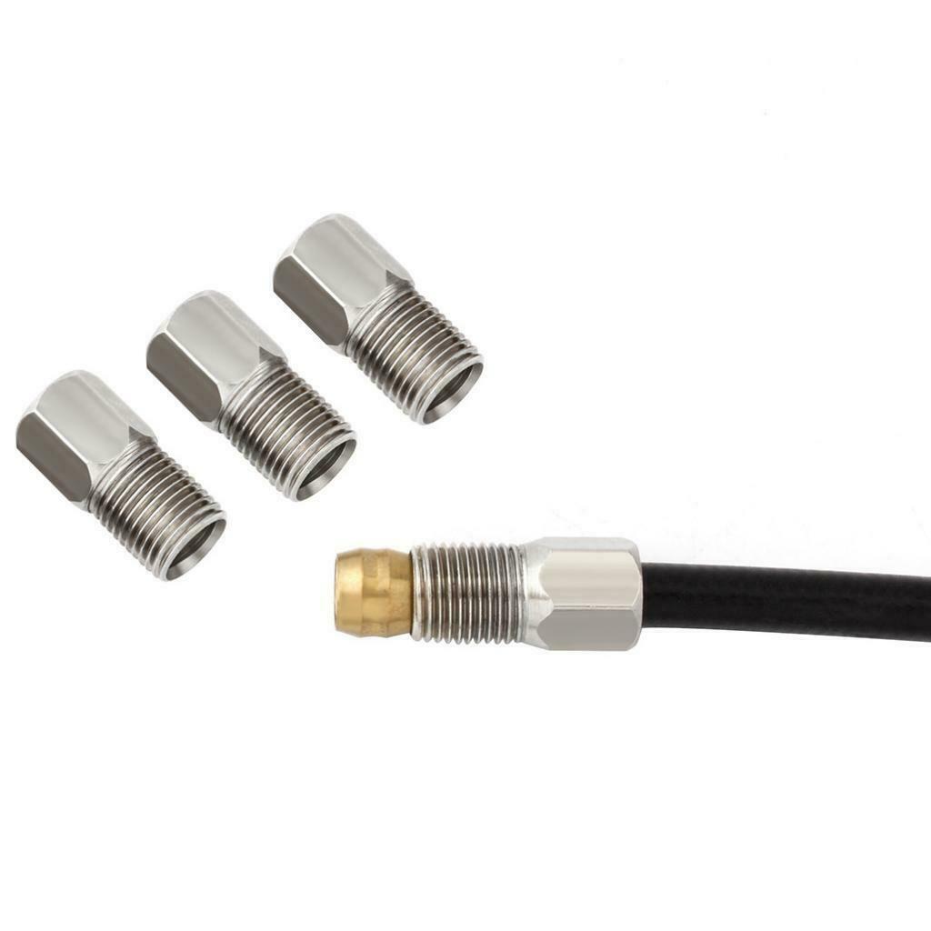 4 Pieces Bike Brake Hose Connector Hydraulic Brake Oil Hose Fitting Screw,
