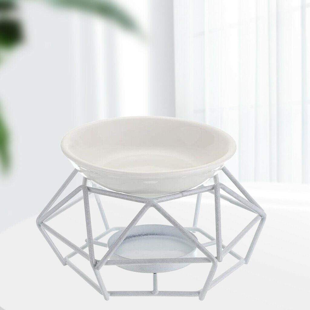 Metal Tea Light Holder Modern Ceramic Essential Oil Burner Spa Yoga Wedding