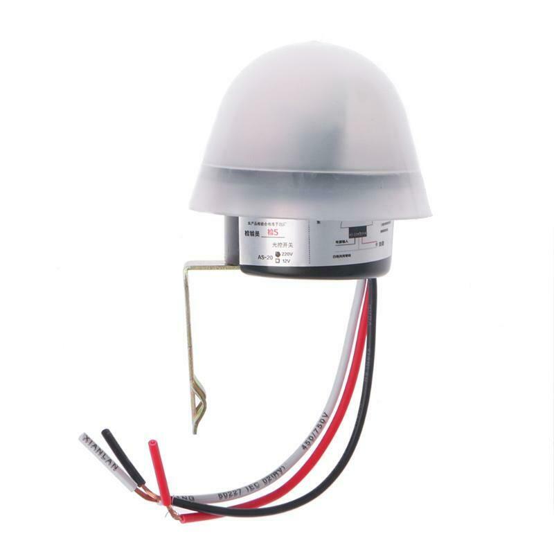 Automatic Auto On Off Photocell Street Light Switch DC AC 220V 10A Sensor Switch