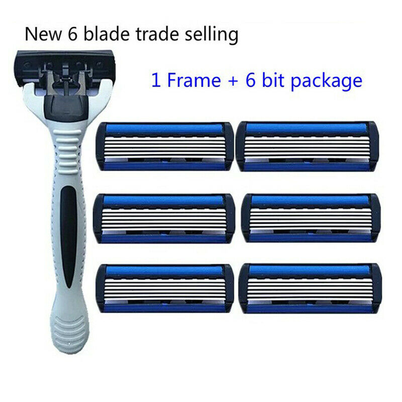 Men's Razor Blade Shaving Cassettes 6 Layer Straight Razor Beard MacDEAU
