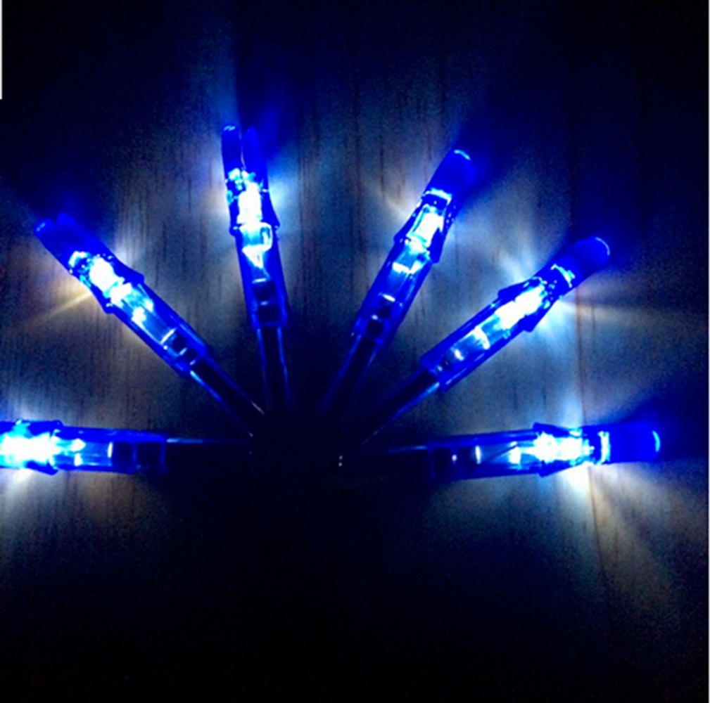 12PCS Green LED Lighted ID 6.2mm Arrow Nocks Compound Recurve Bow Archery Tails