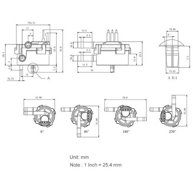 5-18V 6mm Hose Barb End Water flow Sensor 75-570ml/min For Hot Water Hea JdJ SJ