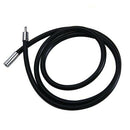 3mm Black Rubber Cord Necklace With Stainless Steel Closure - 16 Inch