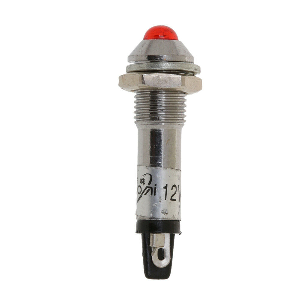 10pcs 8mm 24V Red LED Metal Indicator Pilot Light XD8-2
