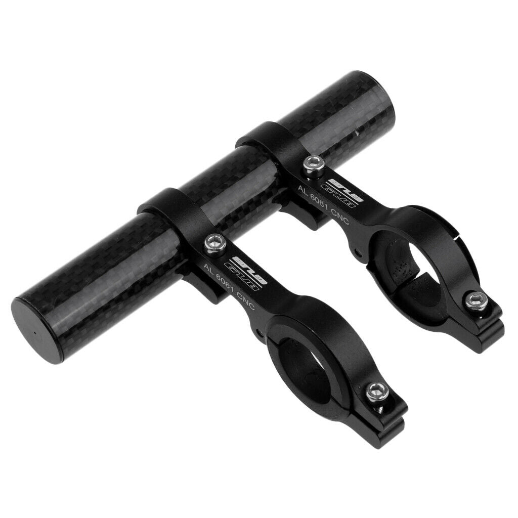 Carbon Fiber Bike Handlebar Extender Light Phone Bracket Holder Components