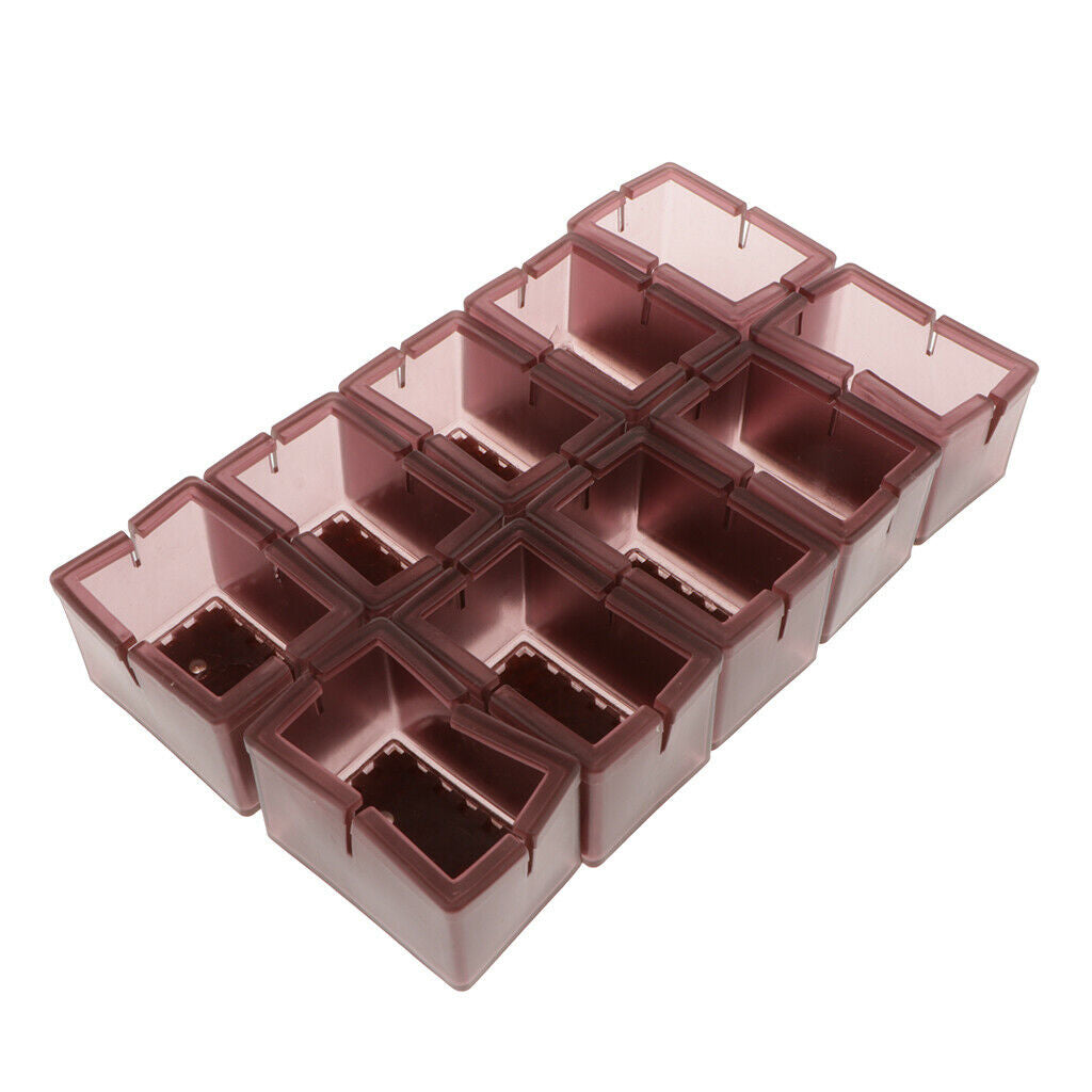 10pcs Anti-slip Rectangle Chair Leg Caps Furniture Chairs Feet Cups Coffee_A