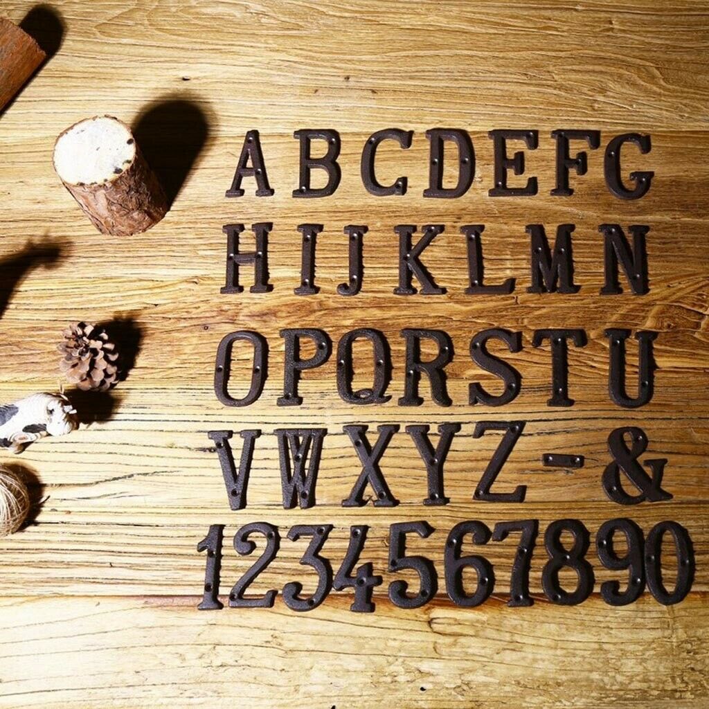 3x Iron Doorplate Sign Plaque 1 2 8 for Office House Cafe Door Decoration