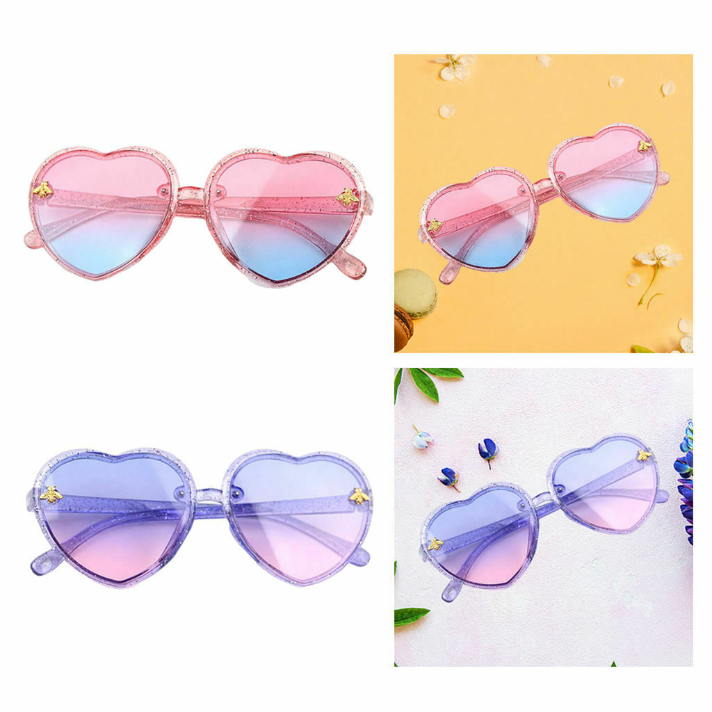 2x Heart Shape Kids Sunglasses Eyewear for Children Eyeglasses Eyeware