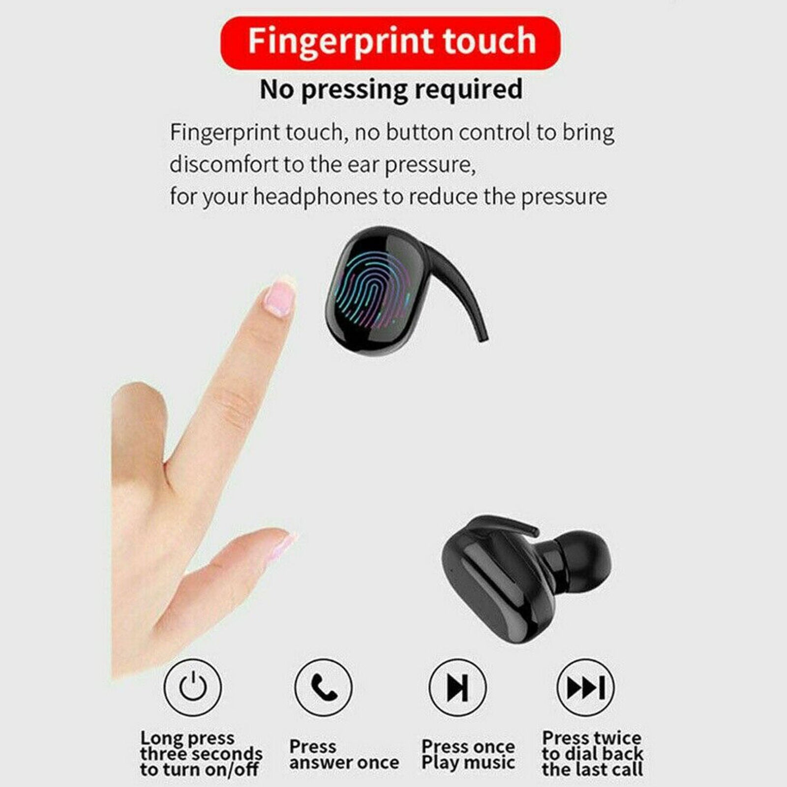 Bluetooth 5.0 Wireless Headphones TWS Earphones Mini In-Ear Pods For IOS Android