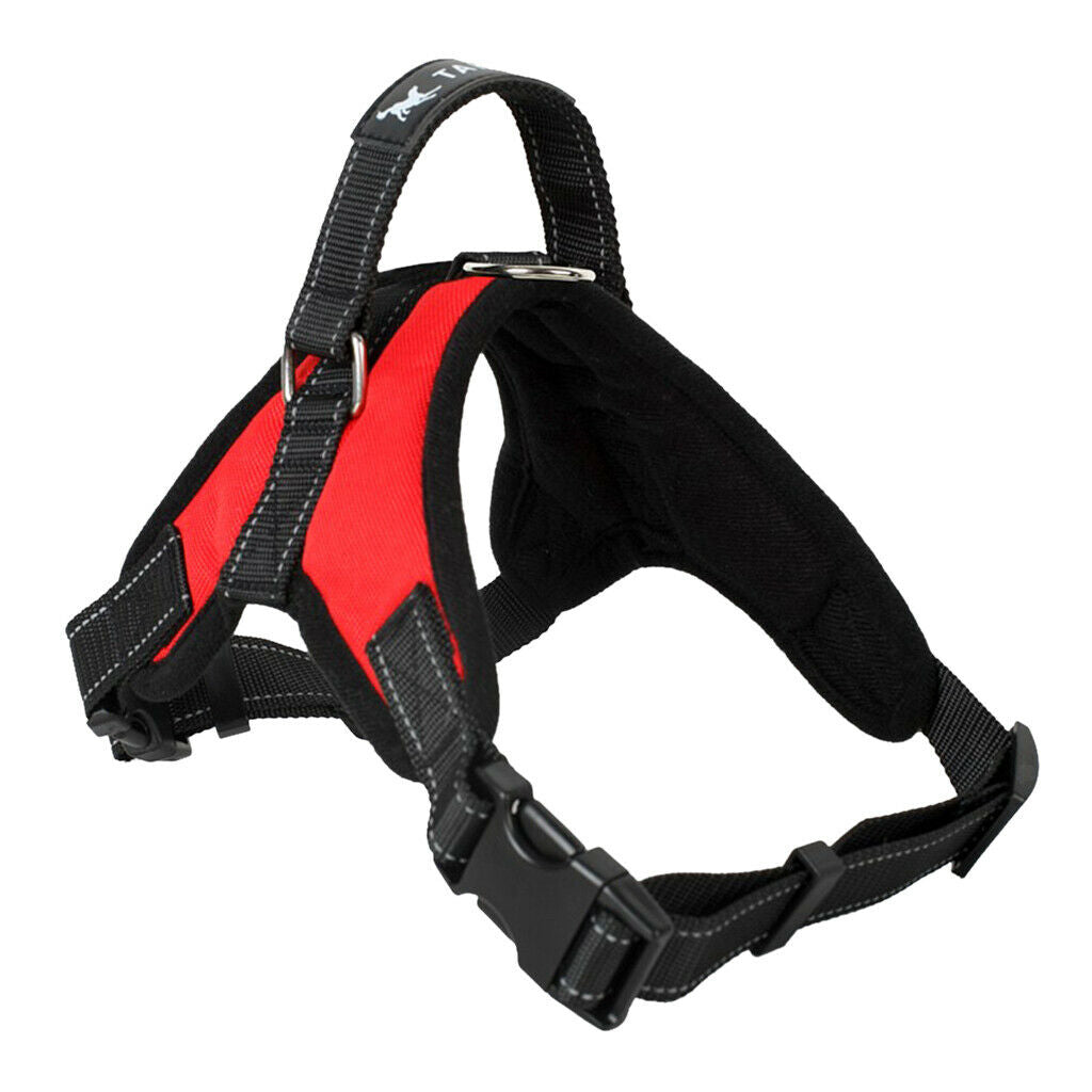 Pet Dog Saddle Vest Harness Chest Strap Padded Walking Harness Red_S