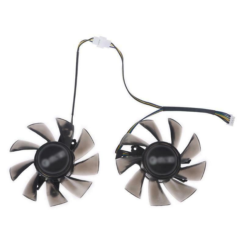 2PCS T129215BU Graphics Card Cooling VGA Cooler Fan 4Pin 12V 0.50A for GALAX GTX