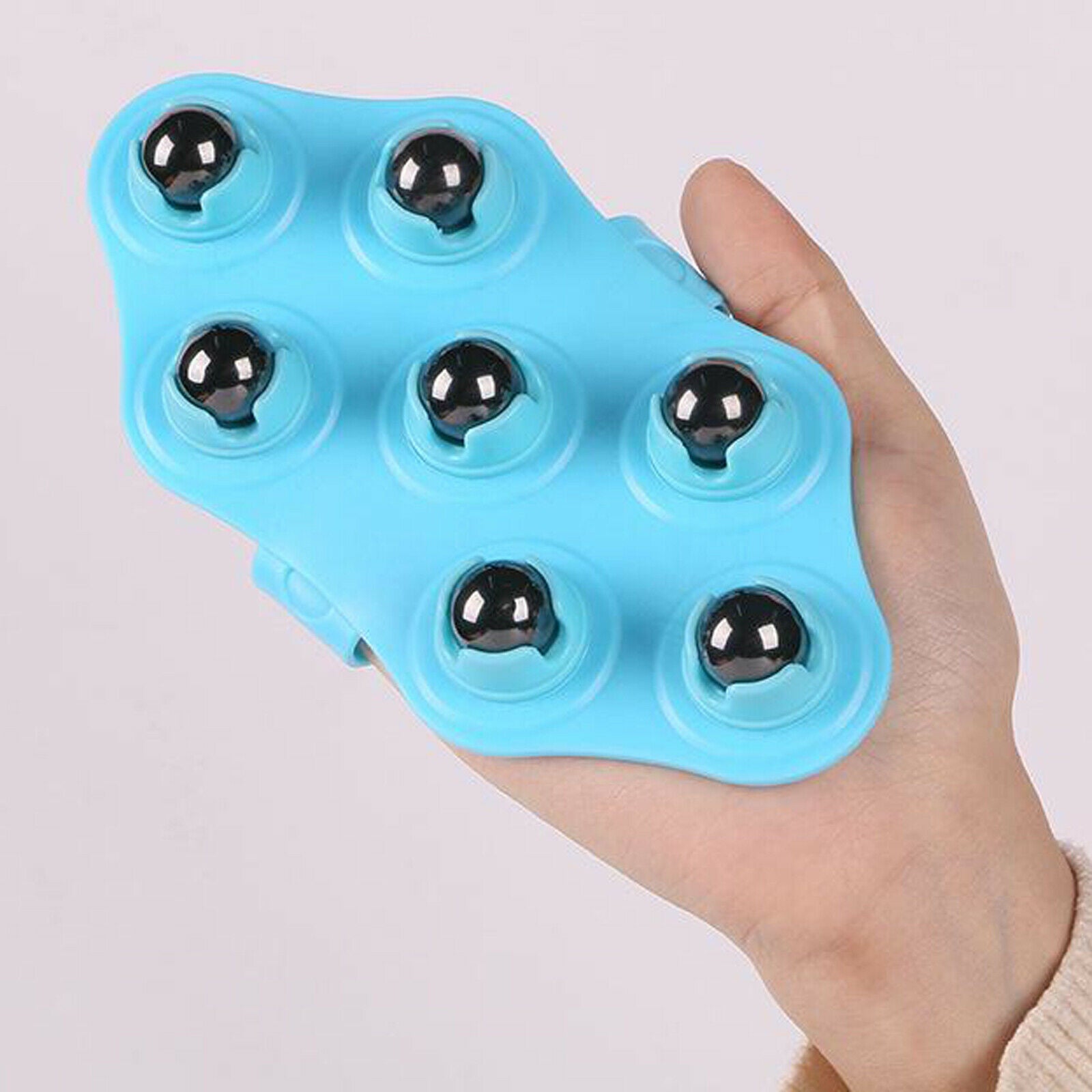 Palm Shaped Hand Held Massager Pain Relief for Foot, Hamstrings, Thighs Blues