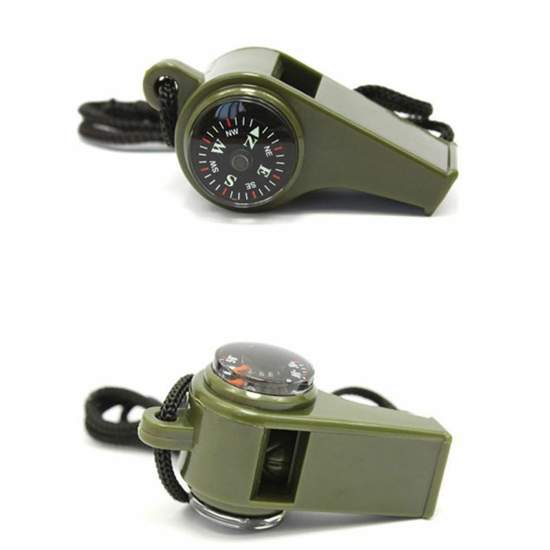 Outdoor 3 In 1 Whistle Compass Thermometer Camping Travelling Survival Tool