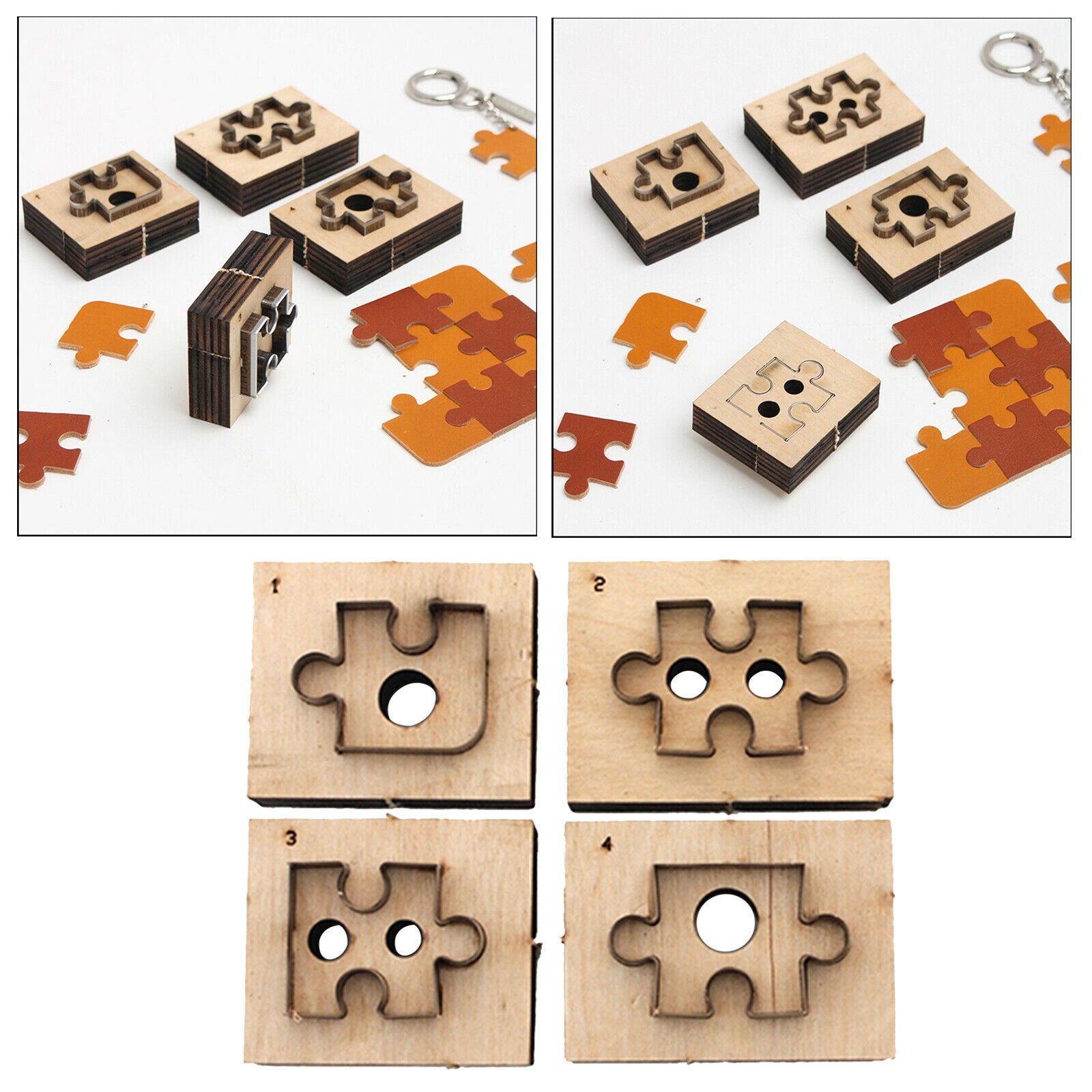 Japan Steel Blade Wooden Die Jigsaw Puzzle Mold Handmade Leather Craft Punch