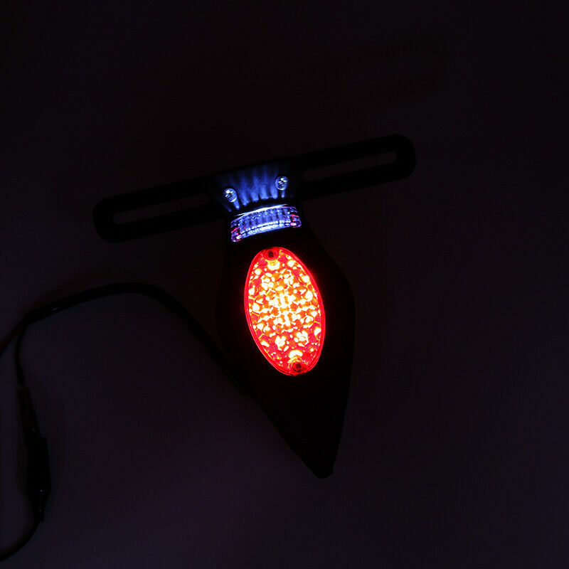 12V Refit Motorcycle Scooter Bikes LED Tail Brake Light License Plate Lamp Kit