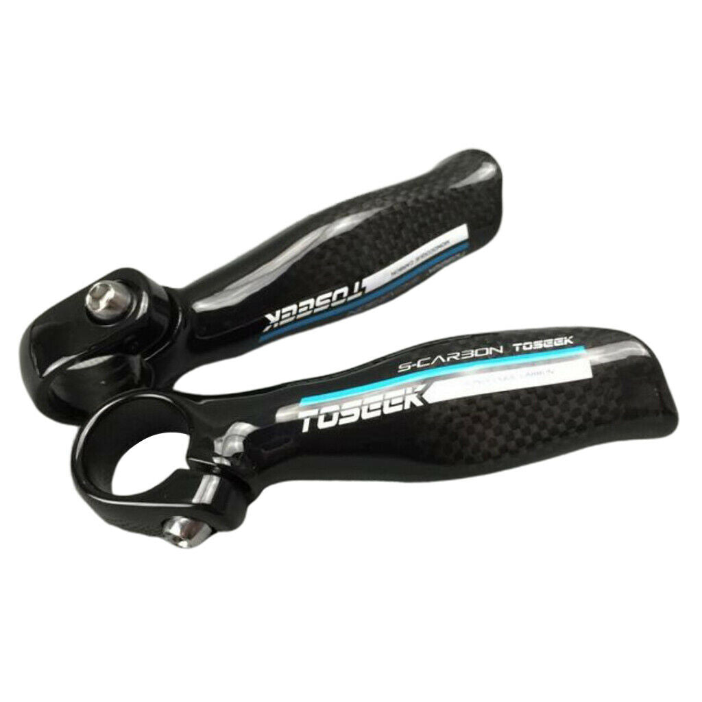 Mountain Bike Bicycle Auxiliary Handlebar Aluminum Handle Grips End blue