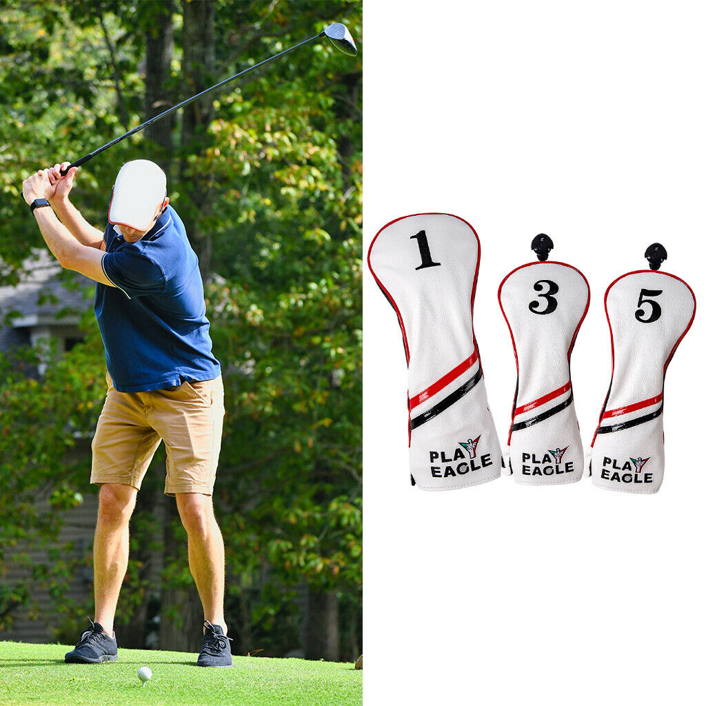 3PC Golf Headgear for Drivers Fairway Wood Embroidery Headgear