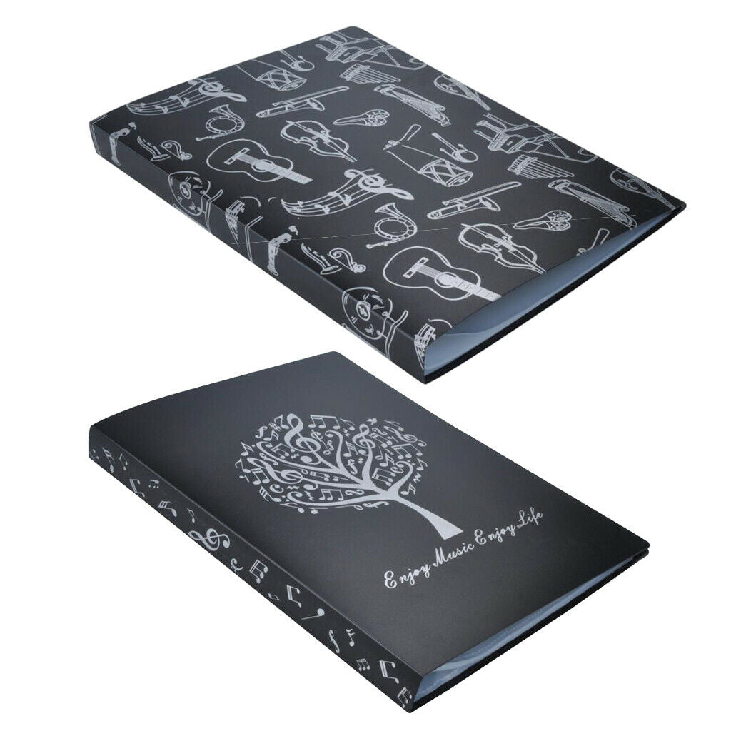 2Pcs PVC Files Storage Music Score Folder Note for Music Lovers