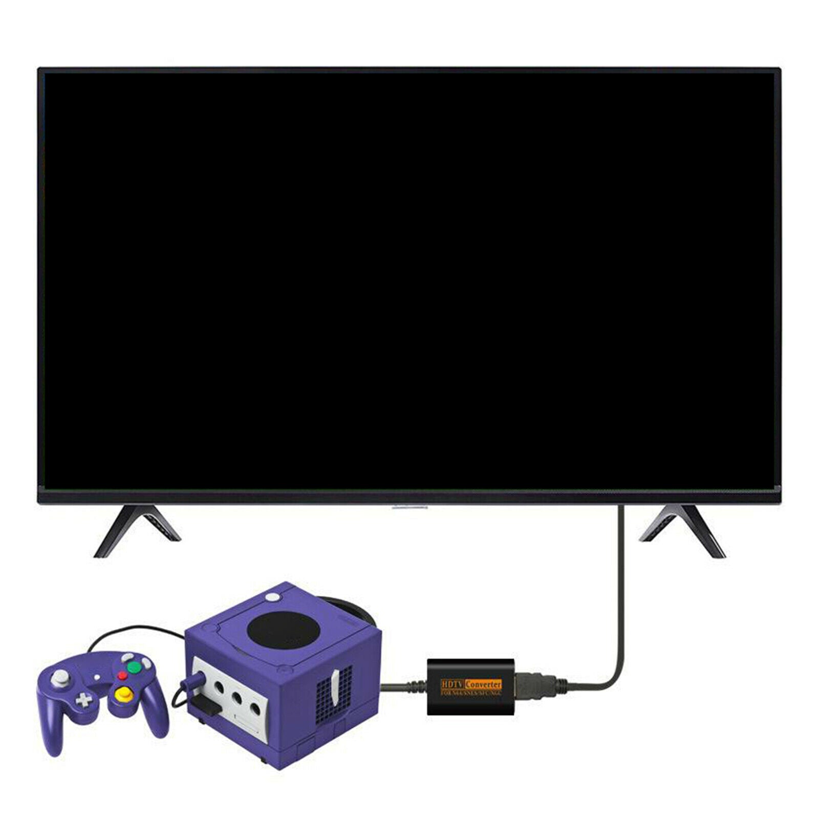 Black HDMI Converter Adapter for SNES SFC Retro Game Console Plug and Play