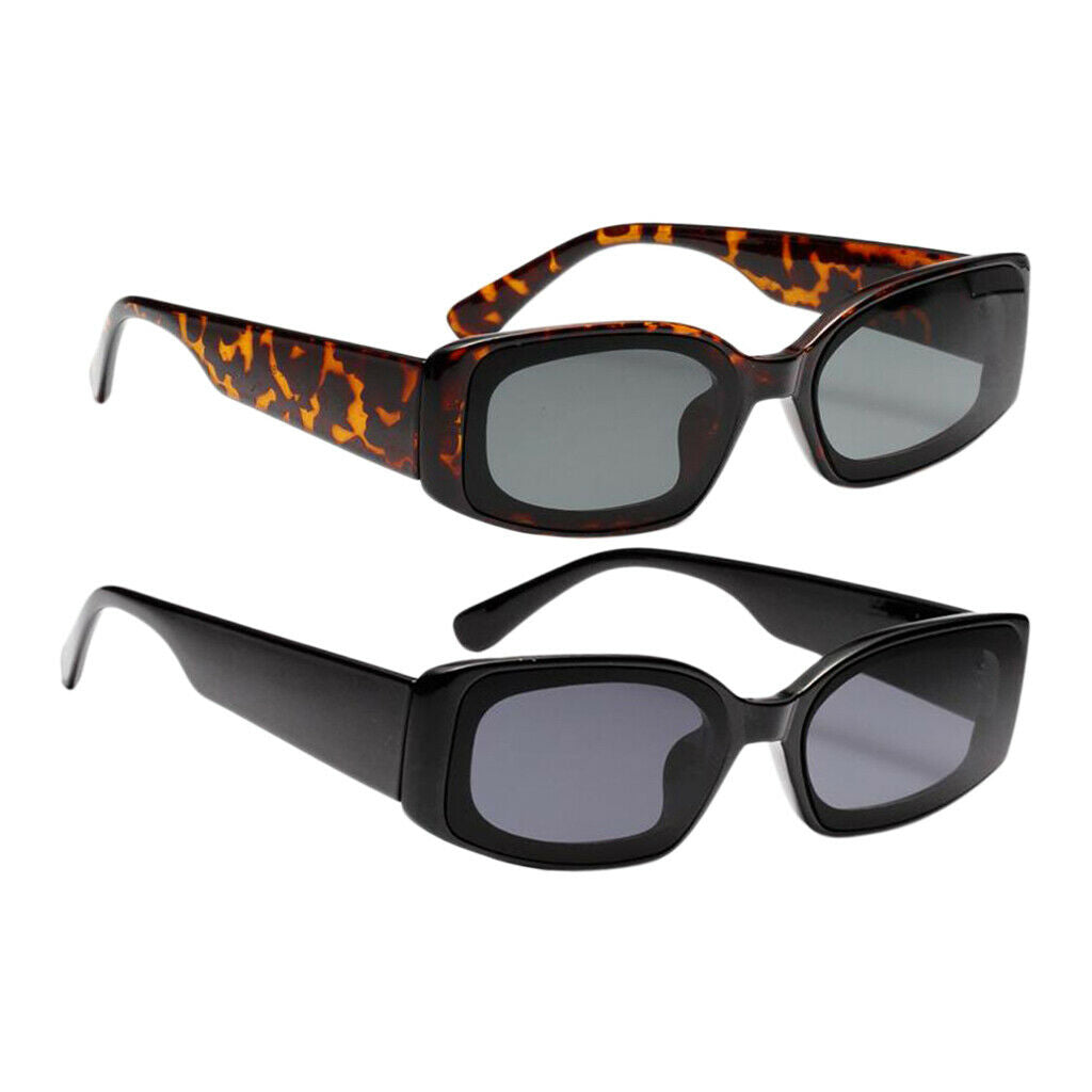 Set of 2 Retro Candy Color Sunglasses Eyewear Women for Outdoor Travel