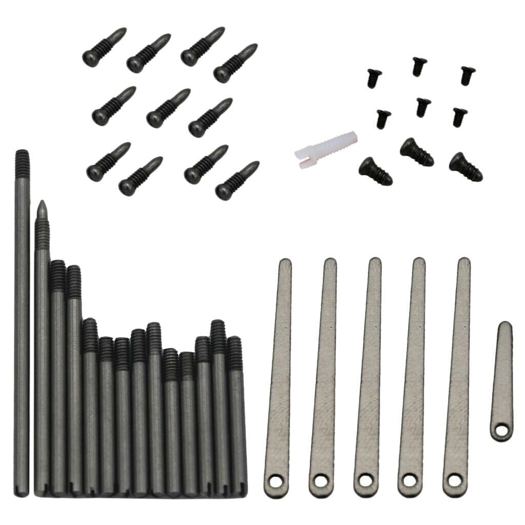 6 Sets Clarinet Repair Parts Spindle+Screw+Spring Leaf Screw for Maintenance