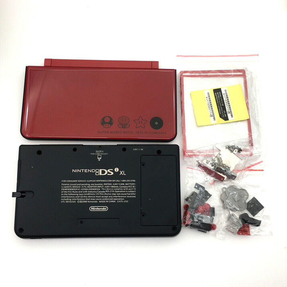 Red Mario Housing Shell Case cover Repair Parts Replacement For Nintendo NDSi XL