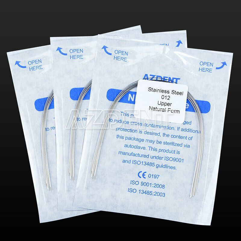 50x Dental Ortho Stainless Steel Round Arch Wire Natural Form 012Upper 500Pcs