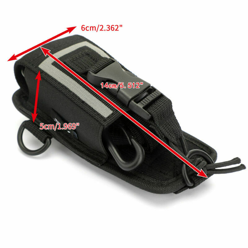 1X Universal Elastic Multi-Function Radio Nylon Case Walkie Talkie Bag AT2