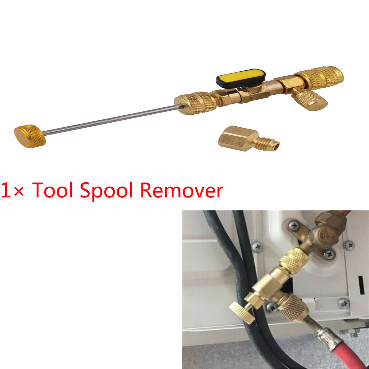 1PCS High Quality Metal 1/4" and 5/16" Port Installer HVAC Tool Spool Remover