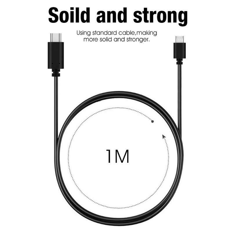 Data Sync Wire 1Meter Type-C to Micro USB Cable Durable Tablet Accessories