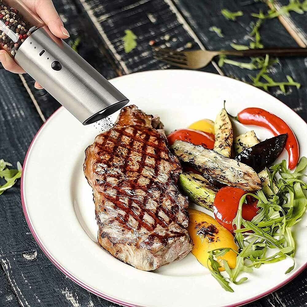 Electric Cooking Salt and Pepper Grinder Gravity Sensor Pepper Mill Kitchen Tool