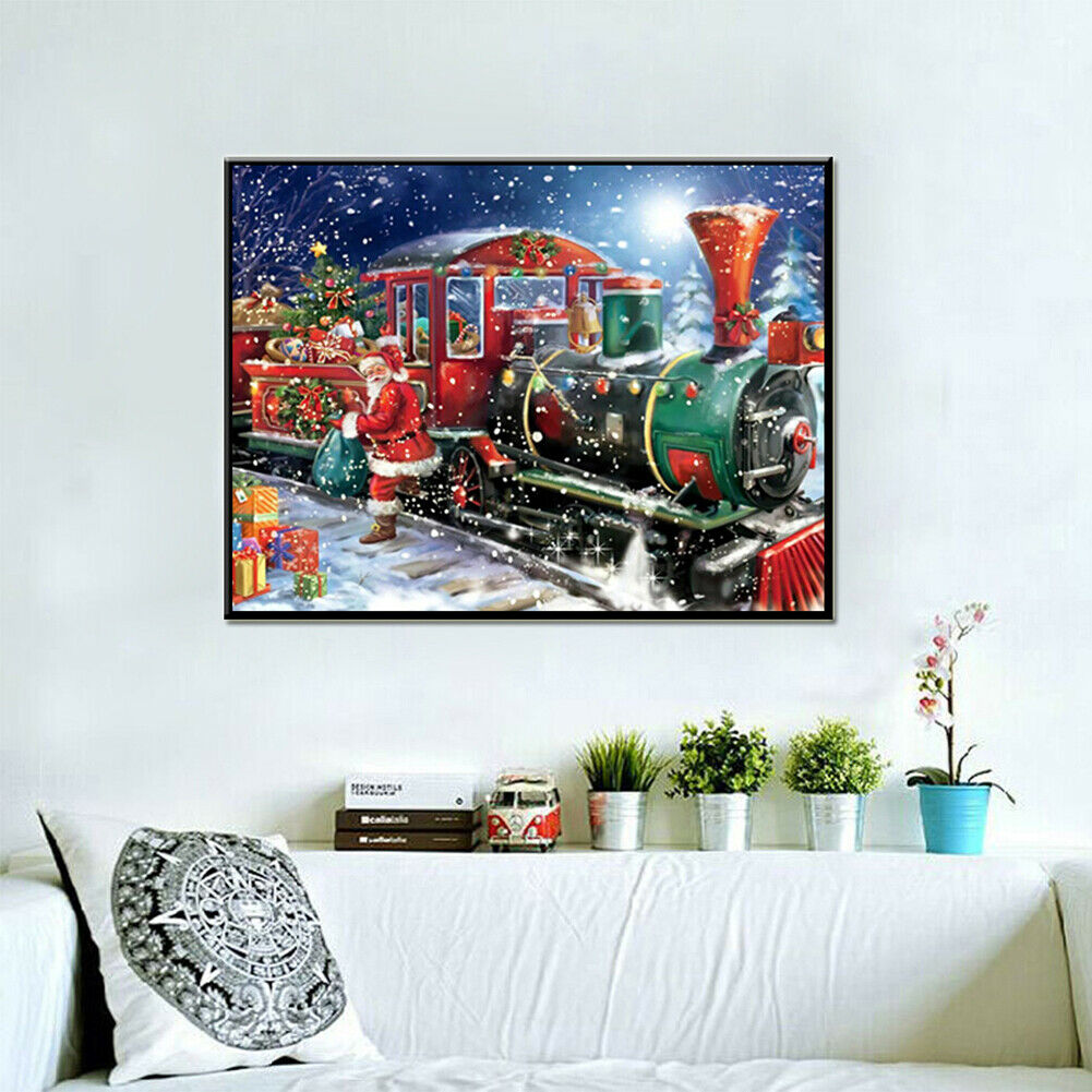 Christmas Full Drill 5D Diamond Painting Xmas Snowman Stitch Arts Kit Festival