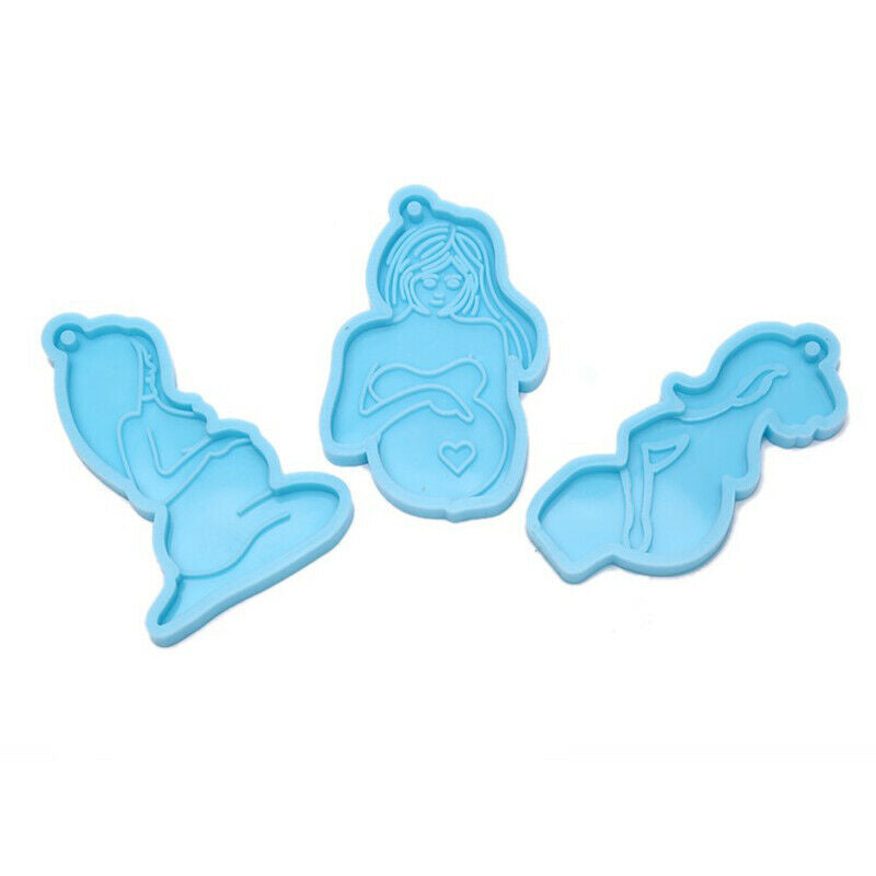 3PCS/SET Shiny Breastfeeding Mother Baby Mold Silicone Mold DIY Jewelry K.l8