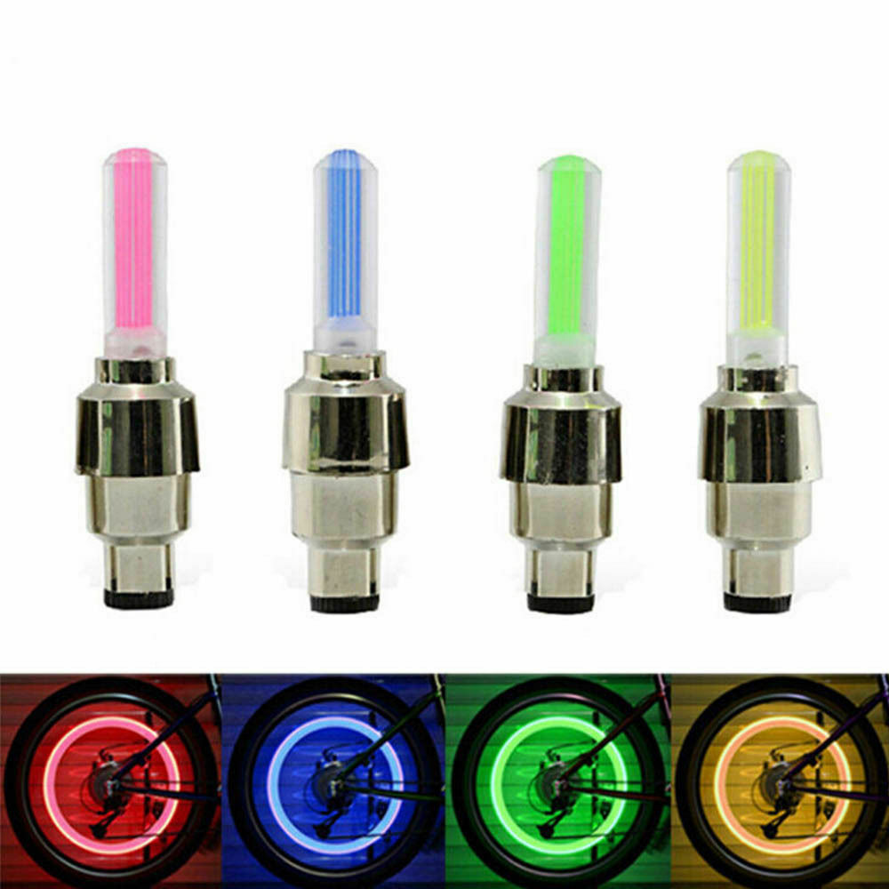 8X Bike Bicycle Car Wheel Motorcycle Tire Cap Neon Lamp LED Flash Light U