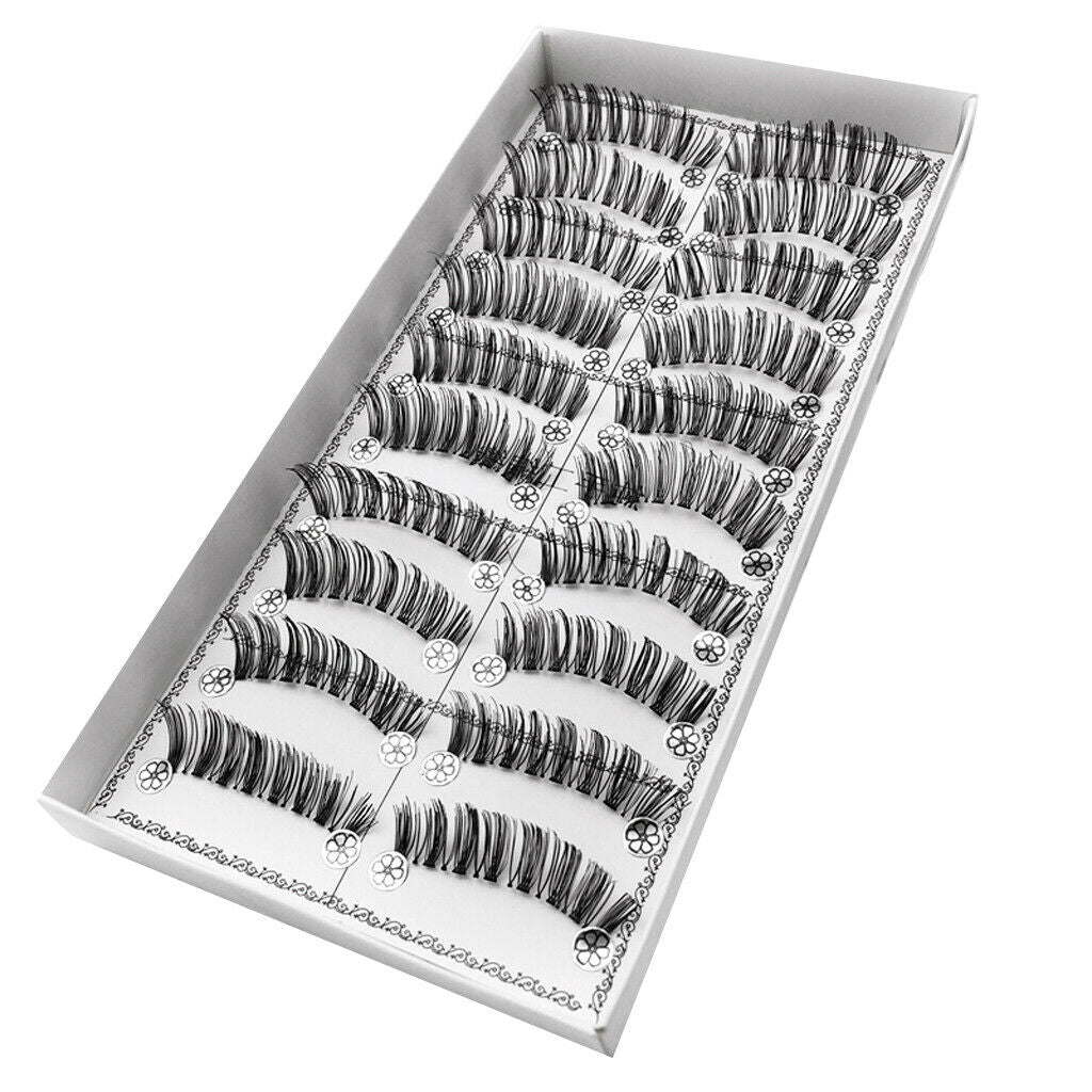 10 Pairs Beauty Natural Make Up Handmade Messy Long Style False Eyelash L03