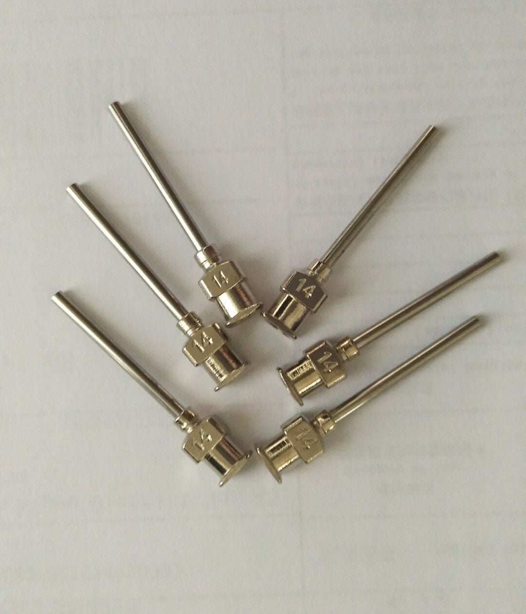 StaInless Steel Lock DisPensing Needle Tip, 14 Gauge, (Pack of 6) AD