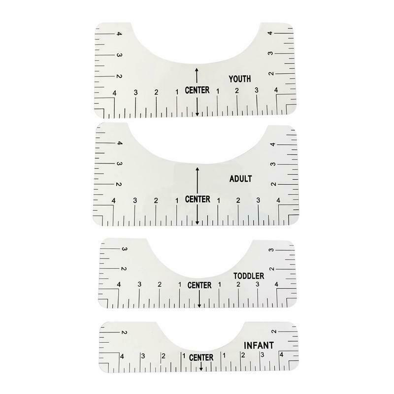 6 Pcs T-shirt Alignment Ruler Round Neck Alignment Tool Guide Alignment Tool Kit