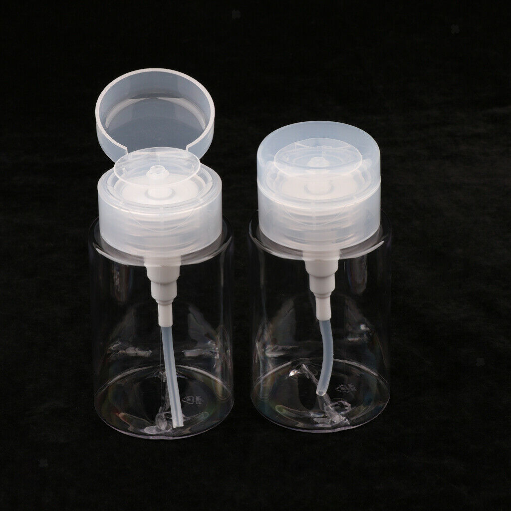 2 X Cosmetic Pump Dispenser Vial Container Jar for Cleansing Oil Water Toner -